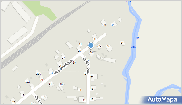 Grudziądz, Modrzewiowa, 20, mapa Grudziądza