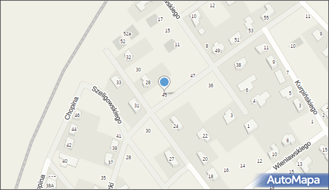 Gruszczyn, Moniuszki Stanisława, 45, mapa Gruszczyn