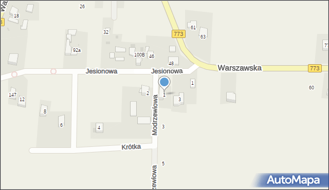 Iwanowice Dworskie, Modrzewiowa, 1, mapa Iwanowice Dworskie