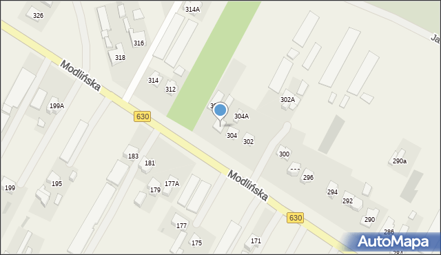 Jabłonna, Modlińska, 306, mapa Jabłonna