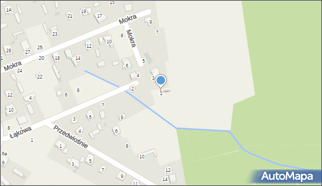 Janówka, Mokra, 1, mapa Janówka