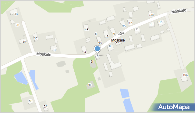 Jastkowice, Moskale, 5, mapa Jastkowice