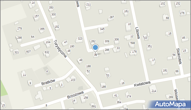 Jaworze, Modrzewiowa, 39, mapa Jaworze