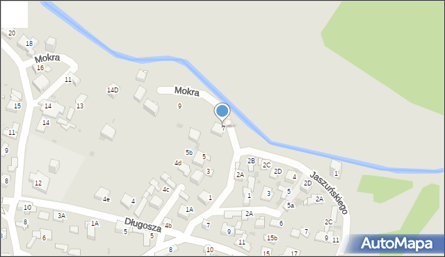 Jaworzno, Mokra, 7, mapa Jaworzno