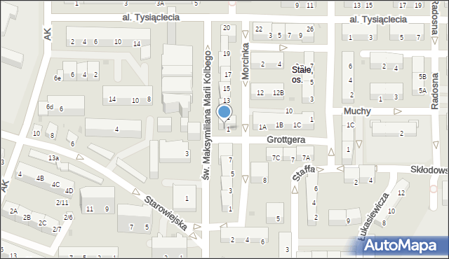 Jaworzno, Morcinka Gustawa, 9, mapa Jaworzno