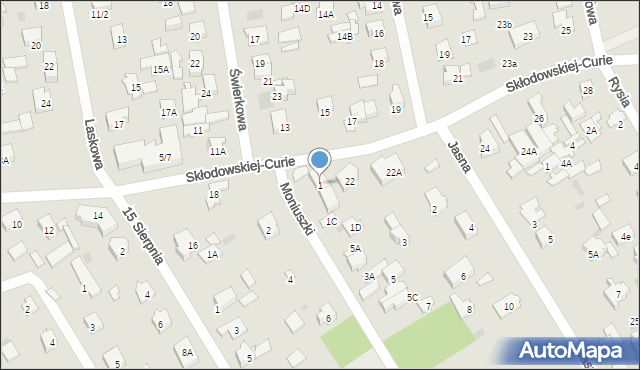 Józefów, Moniuszki Stanisława, 1, mapa Józefów