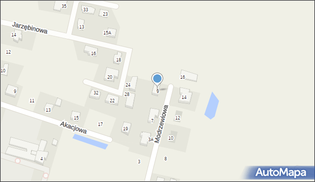 Juszkowo, Modrzewiowa, 9, mapa Juszkowo