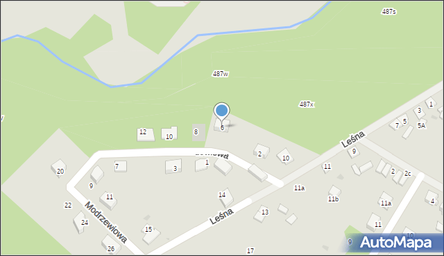 Kalisz Pomorski, Modrzewiowa, 6, mapa Kalisz Pomorski