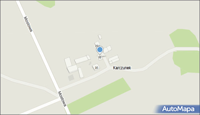 Kałuszyn, Mostowa, 98, mapa Kałuszyn