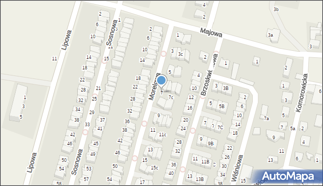 Karwiany, Morelowa, 7, mapa Karwiany