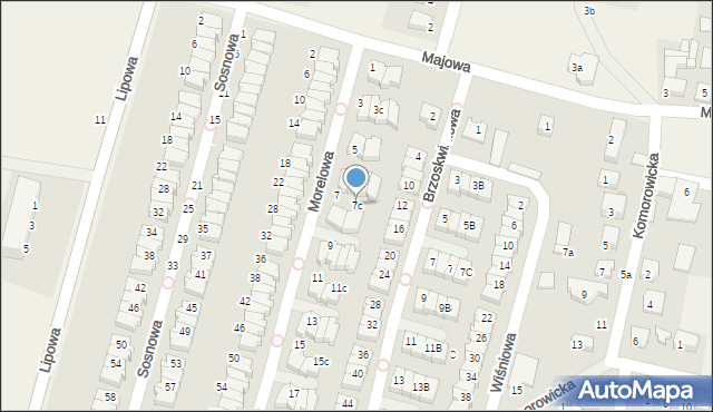 Karwiany, Morelowa, 7c, mapa Karwiany