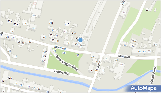 Katowice, Morawa, 47, mapa Katowic