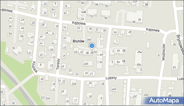 Katowice, Modrzejewskiej Heleny, 2A, mapa Katowic