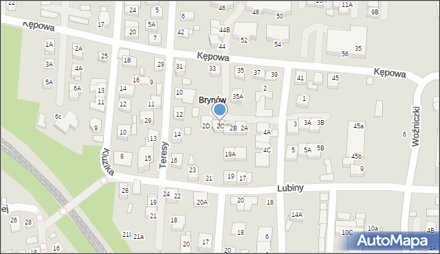 Katowice, Modrzejewskiej Heleny, 2C, mapa Katowic