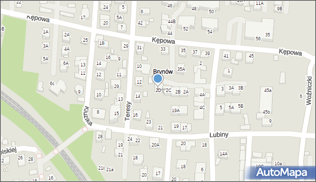 Katowice, Modrzejewskiej Heleny, 2D, mapa Katowic