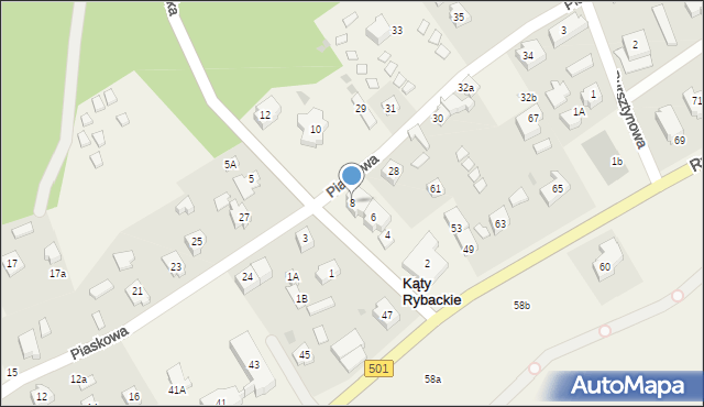 Kąty Rybackie, Morska, 8, mapa Kąty Rybackie