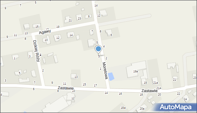 Kazimierów, Morelowa, 3, mapa Kazimierów