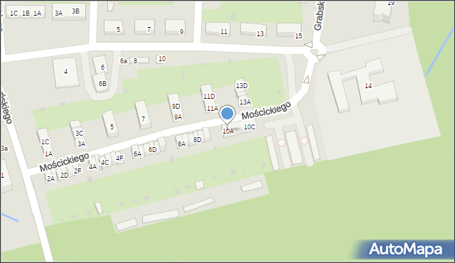 Kędzierzyn-Koźle, Mościckiego Ignacego, 10A, mapa Kędzierzyna-Koźle