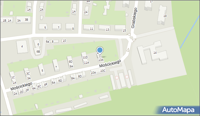 Kędzierzyn-Koźle, Mościckiego Ignacego, 13B, mapa Kędzierzyna-Koźle