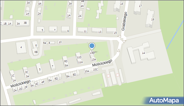 Kędzierzyn-Koźle, Mościckiego Ignacego, 13D, mapa Kędzierzyna-Koźle