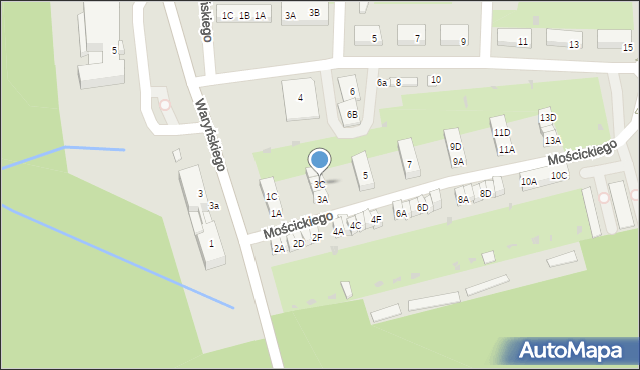 Kędzierzyn-Koźle, Mościckiego Ignacego, 3C, mapa Kędzierzyna-Koźle