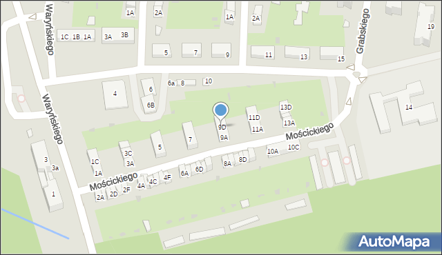 Kędzierzyn-Koźle, Mościckiego Ignacego, 9D, mapa Kędzierzyna-Koźle