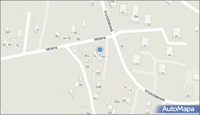 Kielce, Mokra, 63A, mapa Kielc