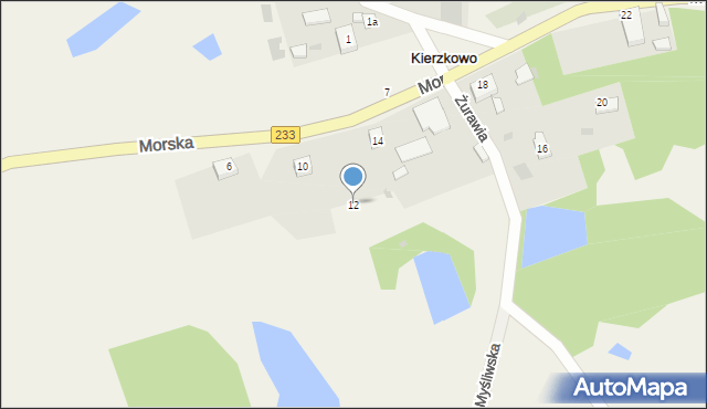 Kierzkowo, Morska, 12, mapa Kierzkowo