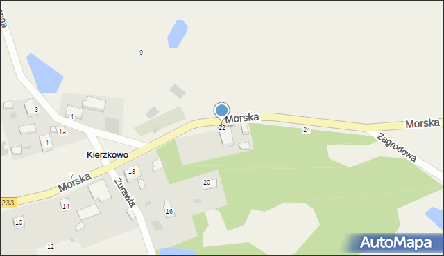 Kierzkowo, Morska, 22, mapa Kierzkowo