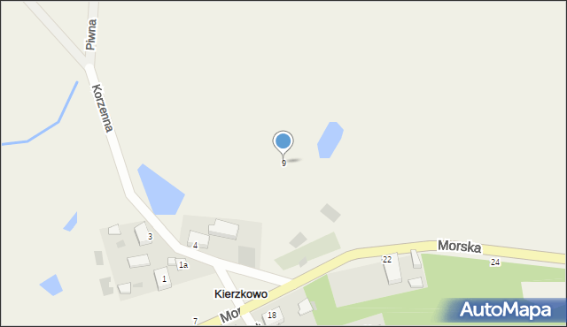 Kierzkowo, Morska, 9, mapa Kierzkowo