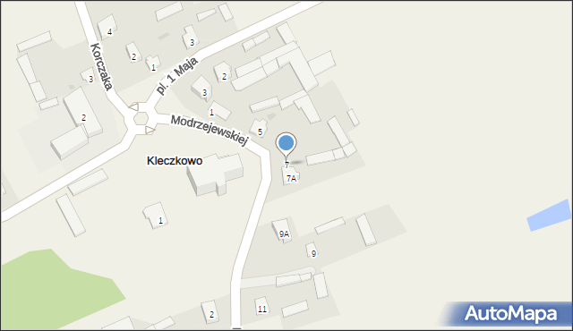 Kleczkowo, Modrzejewskiej Heleny, 7, mapa Kleczkowo