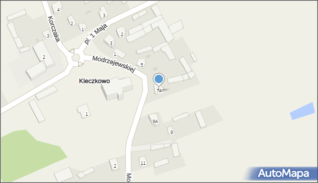 Kleczkowo, Modrzejewskiej Heleny, 7A, mapa Kleczkowo