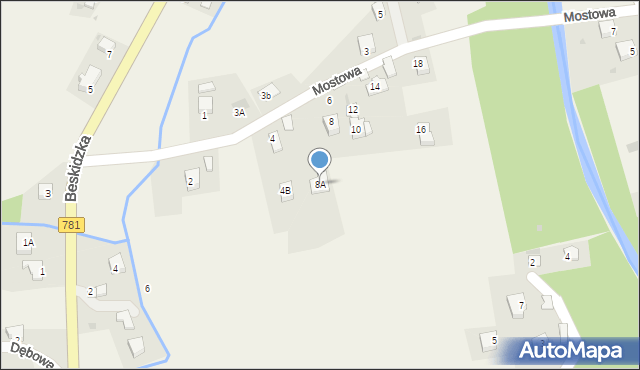 Kocierz Moszczanicki, Mostowa, 8A, mapa Kocierz Moszczanicki