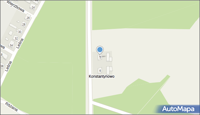 Konstantynowo, Mosińska, 5, mapa Konstantynowo