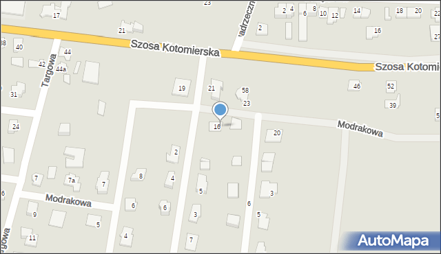 Koronowo, Modrakowa, 22, mapa Koronowo