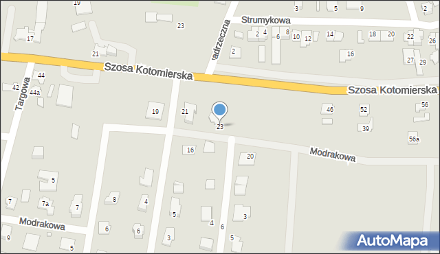 Koronowo, Modrakowa, 23, mapa Koronowo