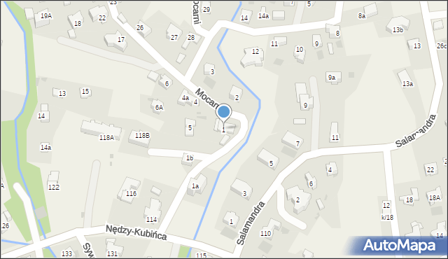 Kościelisko, Mocarni, 1, mapa Kościelisko