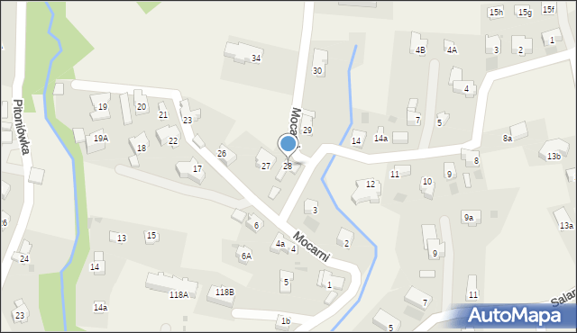 Kościelisko, Mocarni, 28, mapa Kościelisko