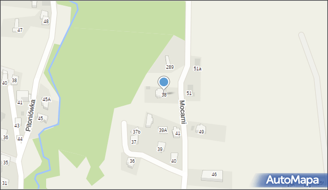 Kościelisko, Mocarni, 38, mapa Kościelisko