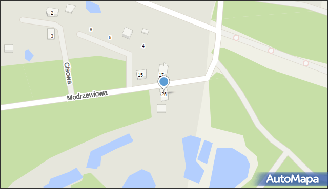 Kościerzyna, Modrzewiowa, 26, mapa Kościerzyna