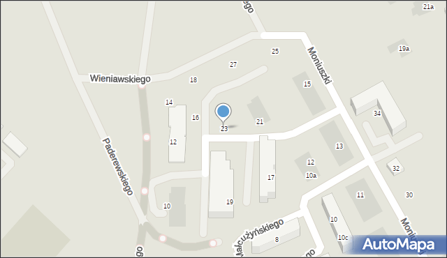 Kościerzyna, Moniuszki Stanisława, 23, mapa Kościerzyna