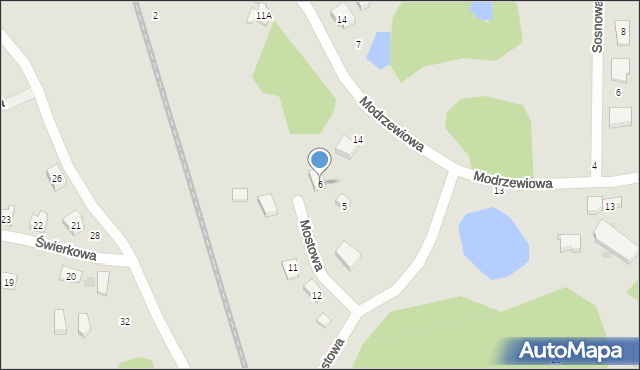 Kościerzyna, Mostowa, 6, mapa Kościerzyna