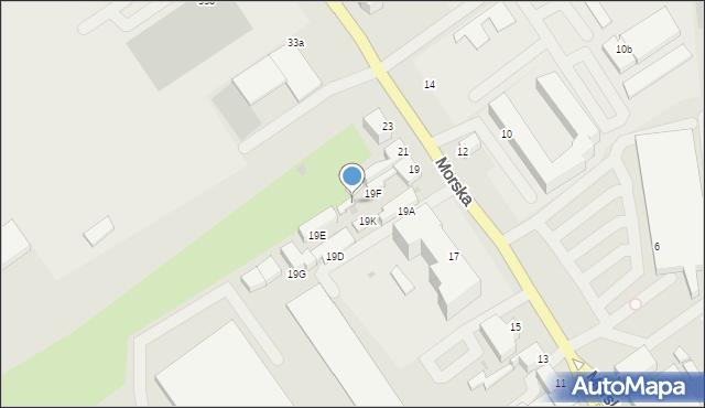 Koszalin, Morska, 19J, mapa Koszalina