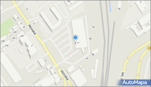 Koszalin, Morska, 6, mapa Koszalina