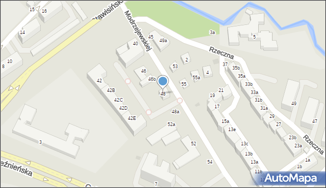 Koszalin, Modrzejewskiej Heleny, 48, mapa Koszalina