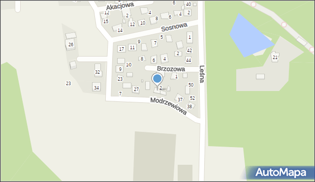 Koszęcin, Modrzewiowa, 31, mapa Koszęcin