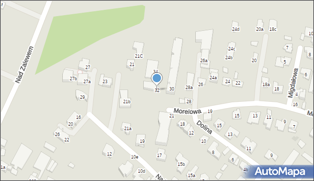 Kraków, Morelowa, 32, mapa Krakowa