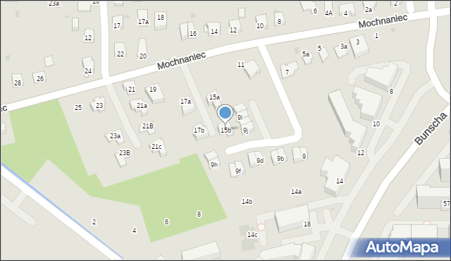 Kraków, Mochnaniec, 15b, mapa Krakowa