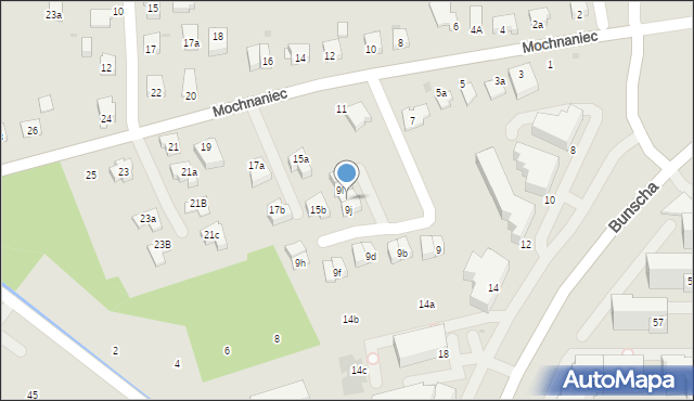 Kraków, Mochnaniec, 9k, mapa Krakowa