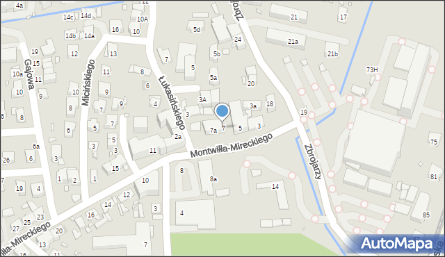 Kraków, Montwiłła-Mireckiego Józefa, 7, mapa Krakowa